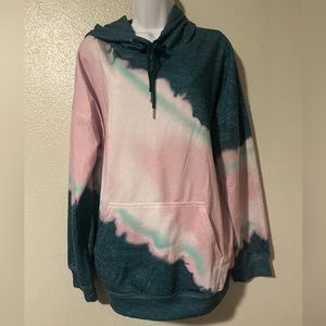Cute pink and green hoodie XL